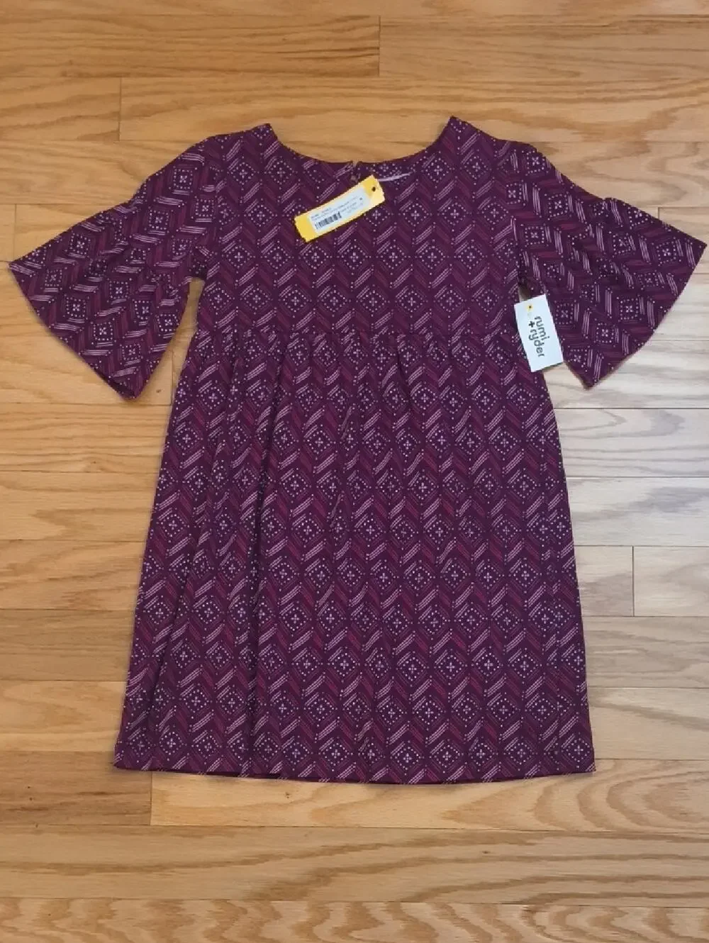 Rumi + Ryder Princess Sleeve Geometric Print Dress Size M 8/10 NWT